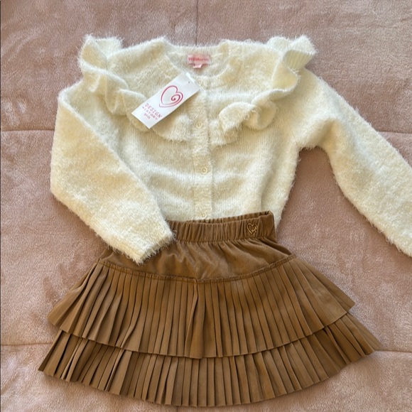 Mayoral Other - Mayoral Cream and Brown Kids Matching Set